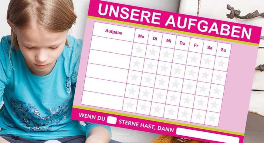 Belohnungstafel für Kinder