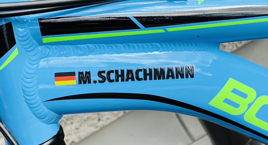 3D Namensaufkleber für Fahrräder