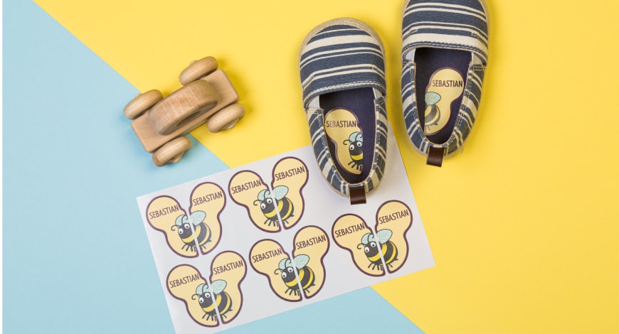 Schuhaufkleber für Kita und Schule
